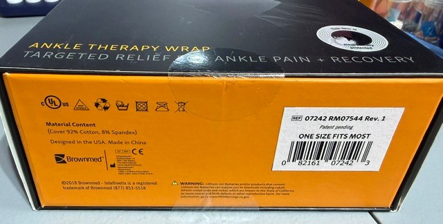 NEW Intellinetix Wearable Vibration Therapy Ankle Wrap for Recovery