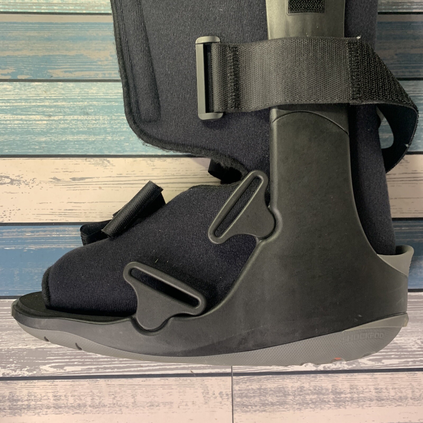Breg Unisex Black Adjustable Walker Boots Brace For Leg Injury Size Medium