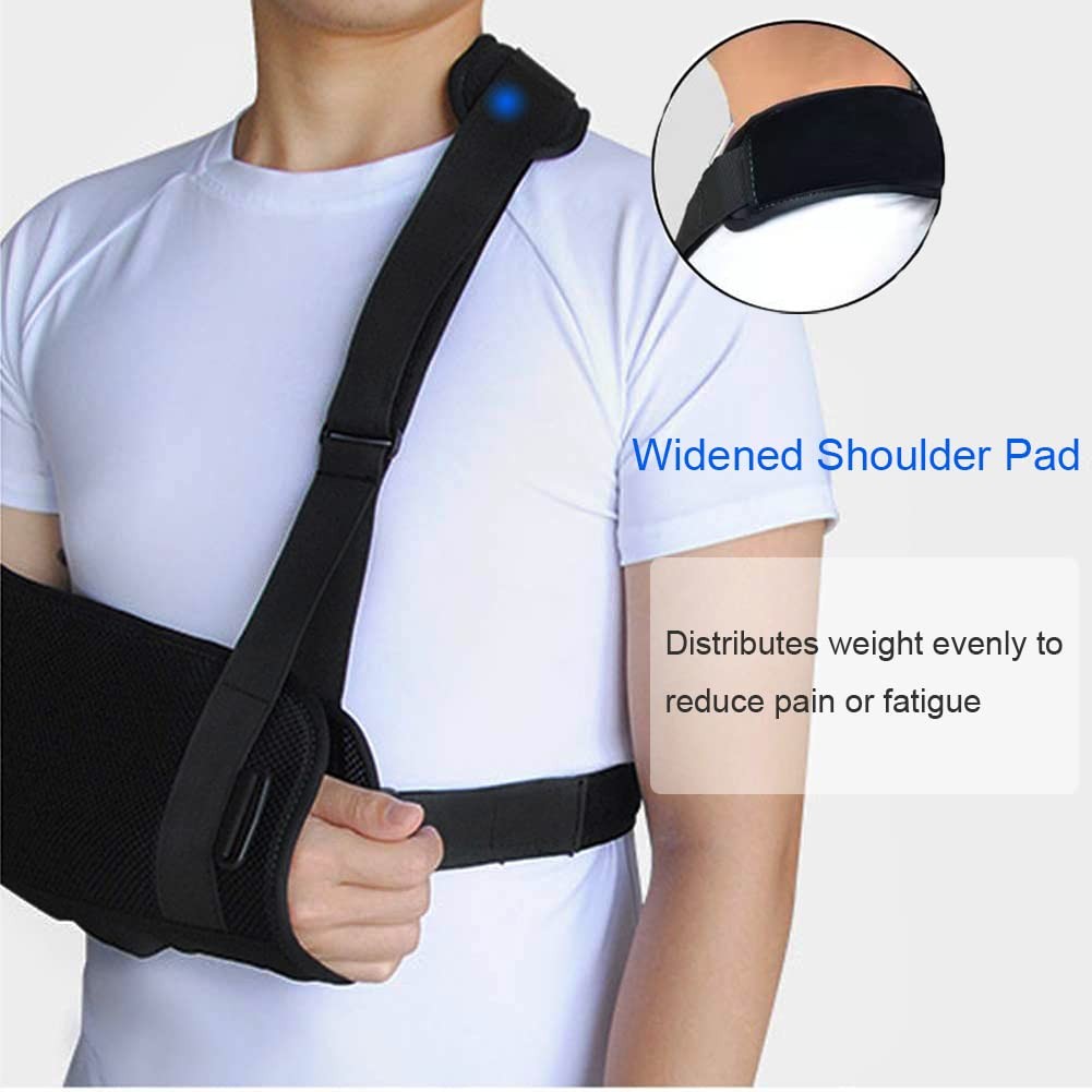 Arm Sling Shoulder Immobilizer Support Brace with Back Belt Size L Set