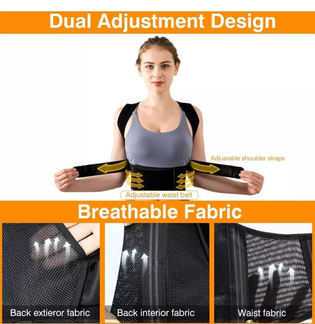 Maloow Posture Corrector for Men and Women, Size L – Black