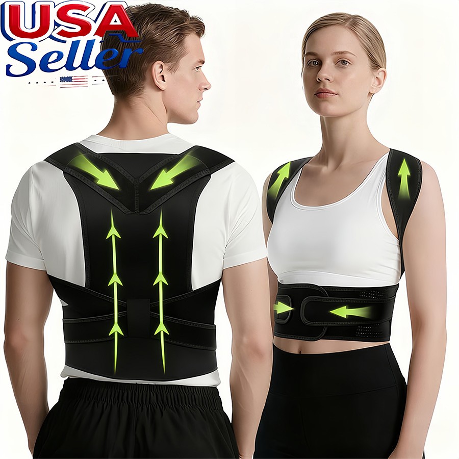Orthopedic Posture Corrector for Men Women Back Support Brace Belt F/ Neck Pain