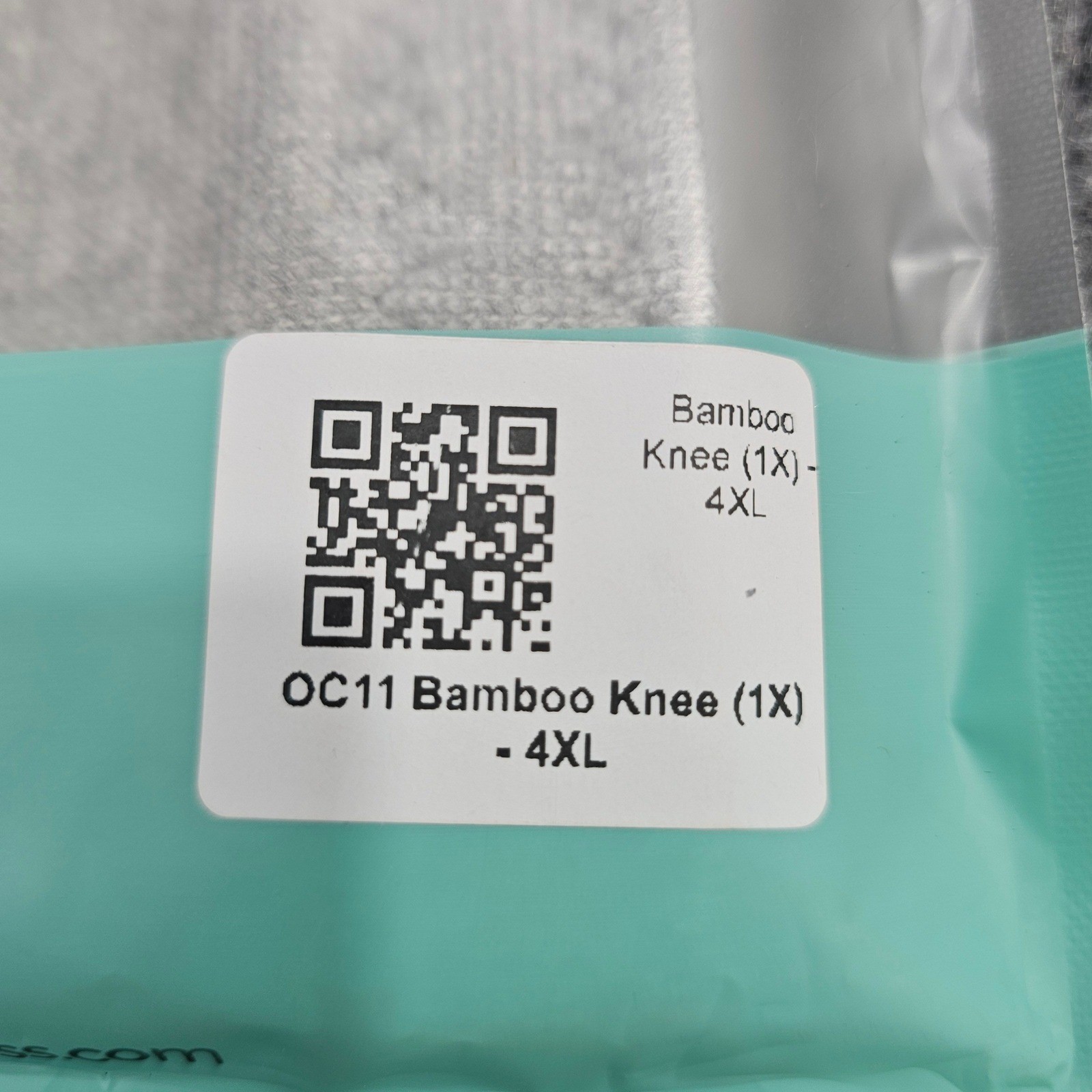 OneCompress Knee Sleeve Unisex 4XL Gray Bamboo Performance Compression OC11