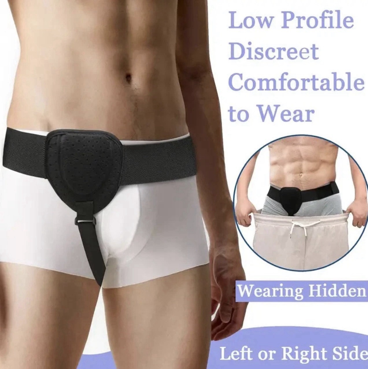 Men Inguinal Hernia Belt Post Surgery Support Truss Groin Adjustable Straps Band
