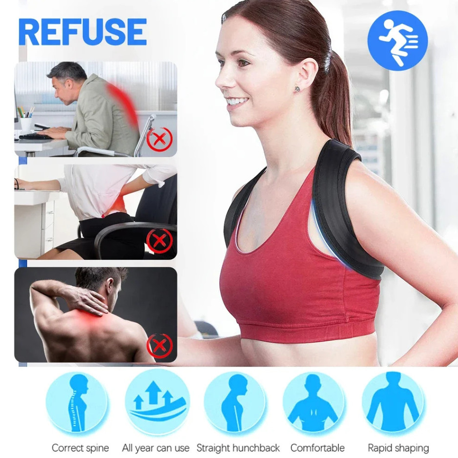 Posture Corrector Adjustable Back Brace Shoulder Support Clavicle Belt Men Women