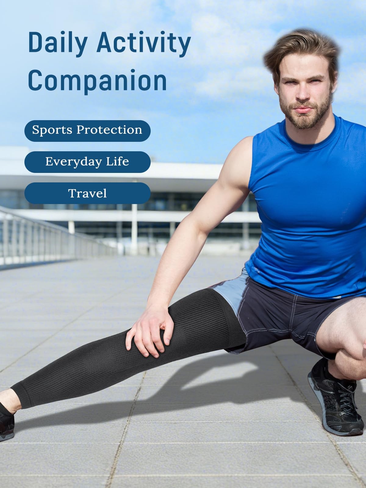 Leg Compression Sleeve – Full Length Knee Sleeve Covers Thigh, Knee and Calf,…