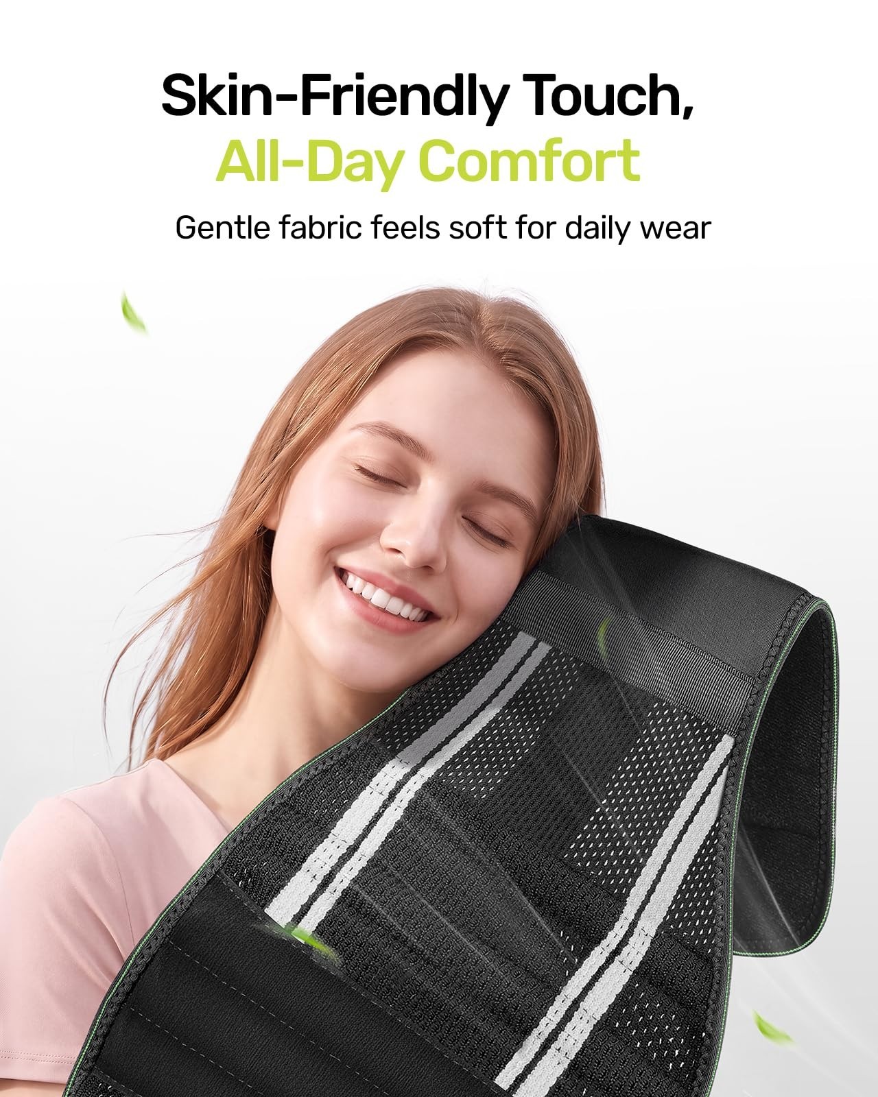 Lumbar Support Back Brace for Lower Back Pain Relief, Adjustable Strap, 8 Stays,