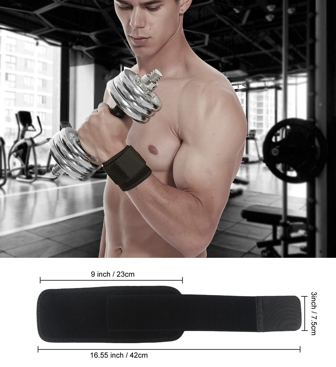 2 Pack Wrist Brace Adjustable Support Wrap For Weightlifting Carpal Tunnel
