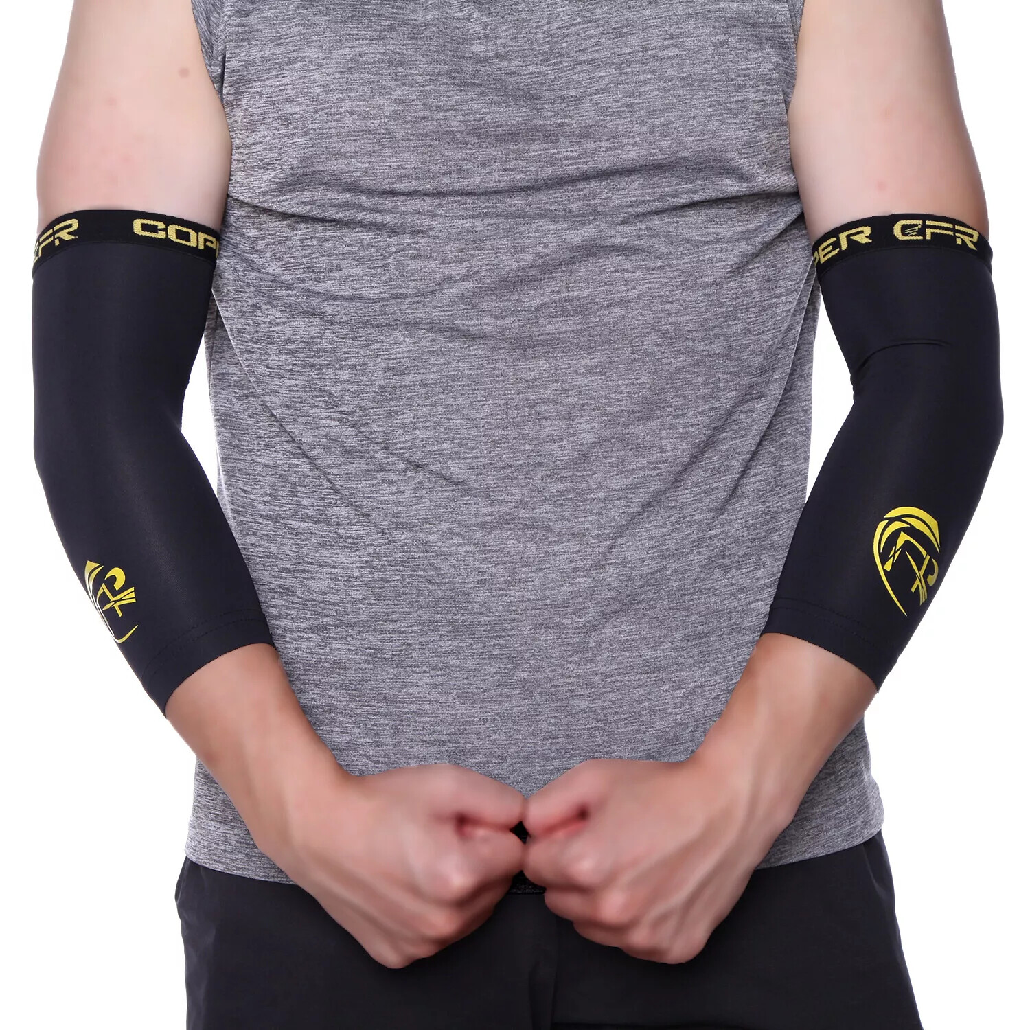 Copper Tennis Elbow Brace Support Compression Sleeves Arthritis Tendonitis Pain