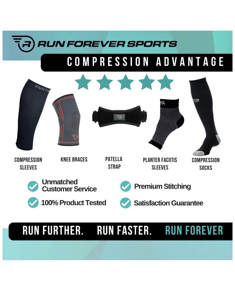 L Knee Compression Sleeve-Single Wrap Stabilizer Brace for Running,Weightlifting