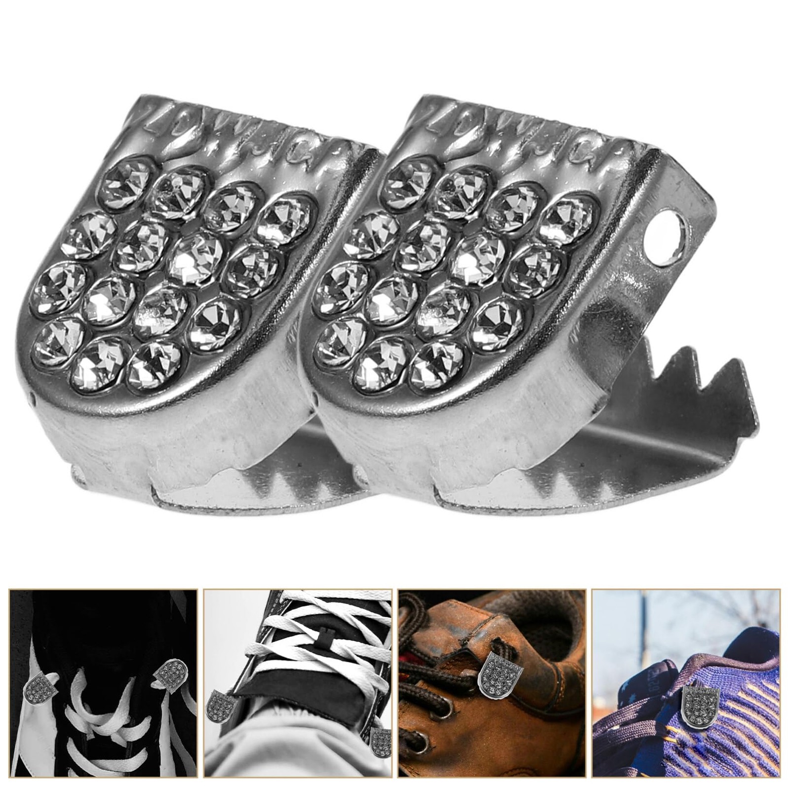 20pcs Metal Shoelaces Buckle Lock Shoelace End Clips No-tied Laces Tips End C…