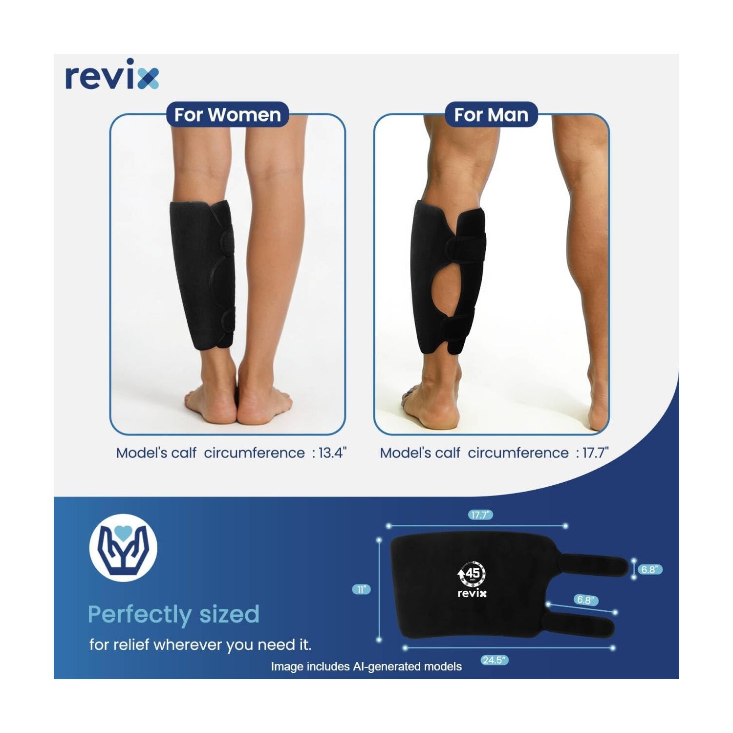 45-Min Long Lasting Ice Pack for Shin Splints Leg Calf Recovery Compression