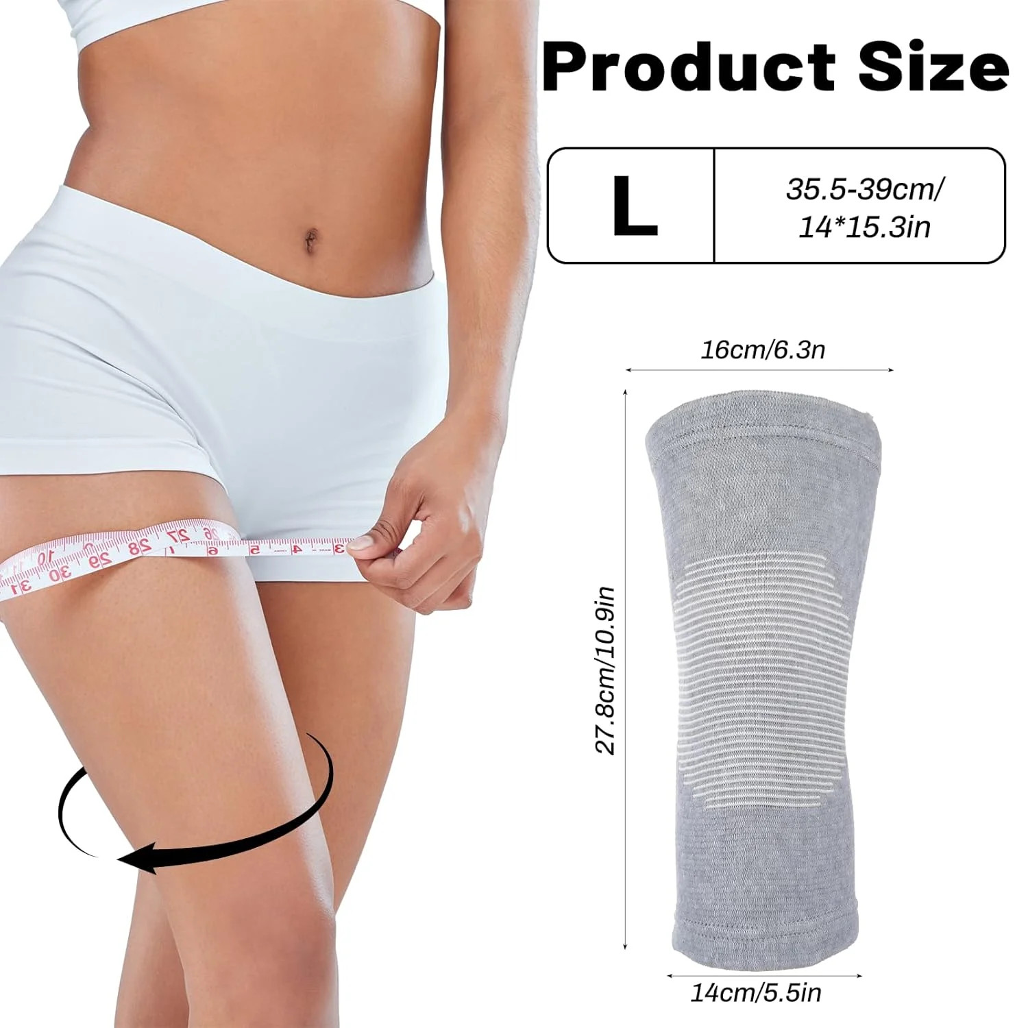 Bamboo Knee Sleeve, Breathable Compress Bamboo Knee Sleeves Elastic Warm Knees B