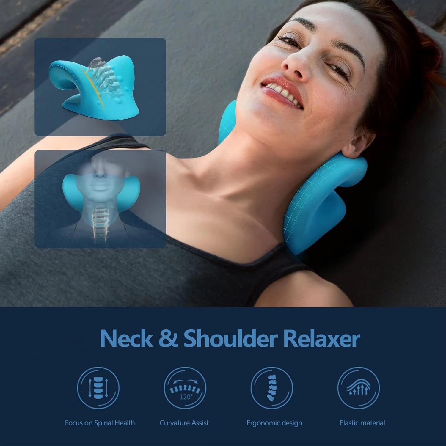 Neck Cloud Cervical Neck Stretcher Pillow Traction Device Pain Relief Massage.