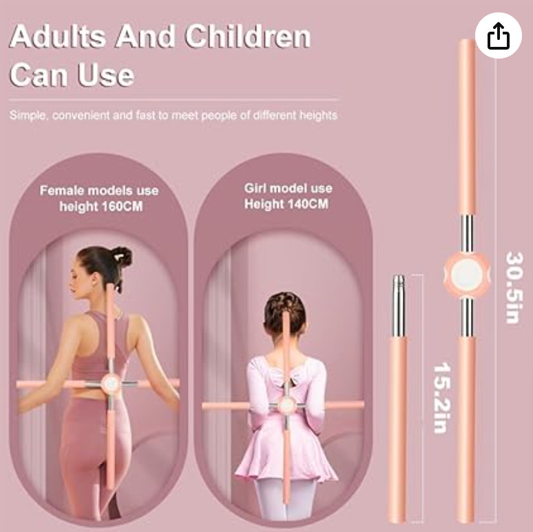Posture Correcter and Back Straightener Yoga Sticks for Adults and Kids