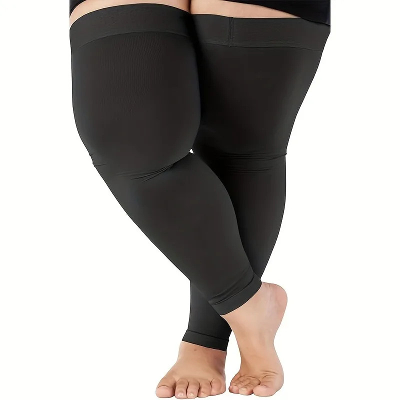 1 Pair Oversized Sports Compression Knee-High And Three-Quarter Length Segmente