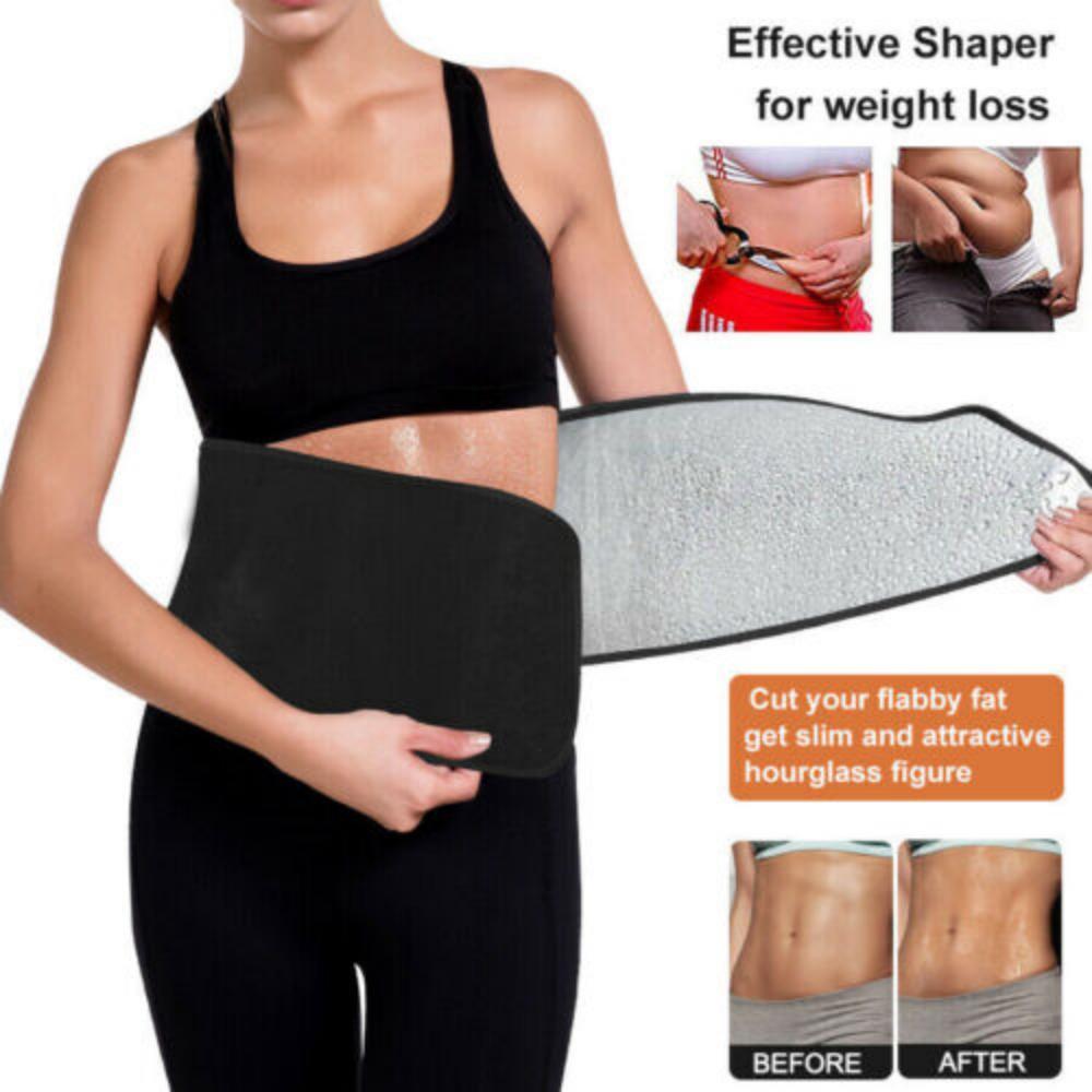 Men Waist Trimmer Burn Fat Sweat Body Shaper Weight Loss Exercise Belt Girdle US