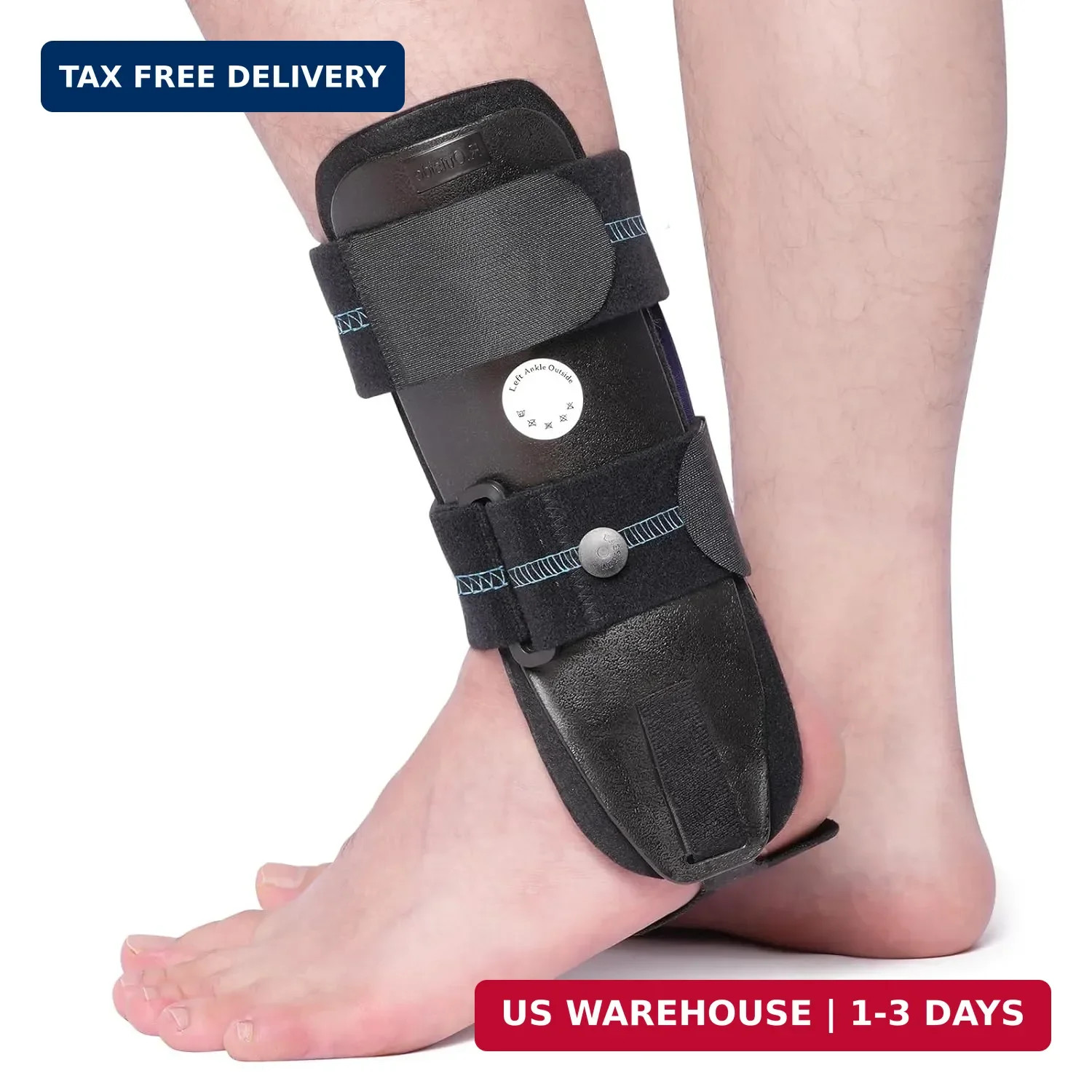 Velpeau Air Gel Foam Ankle Stabilizer Support Brace for Sprained Ankle, Ligament