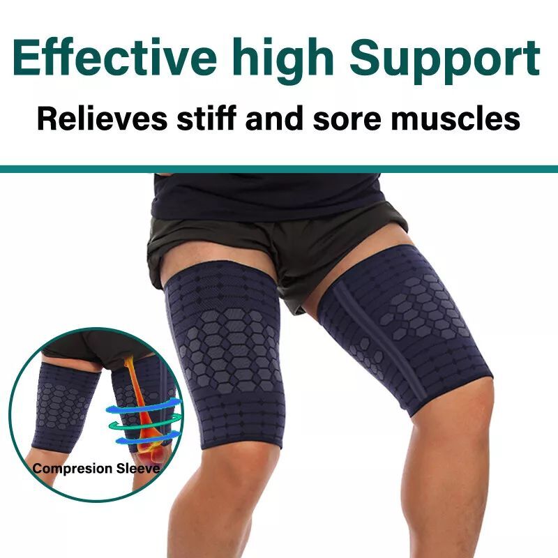 2PK Thigh Wrap Support Hamstring Compression Leg Brace Sleeve Adjustable Sport++