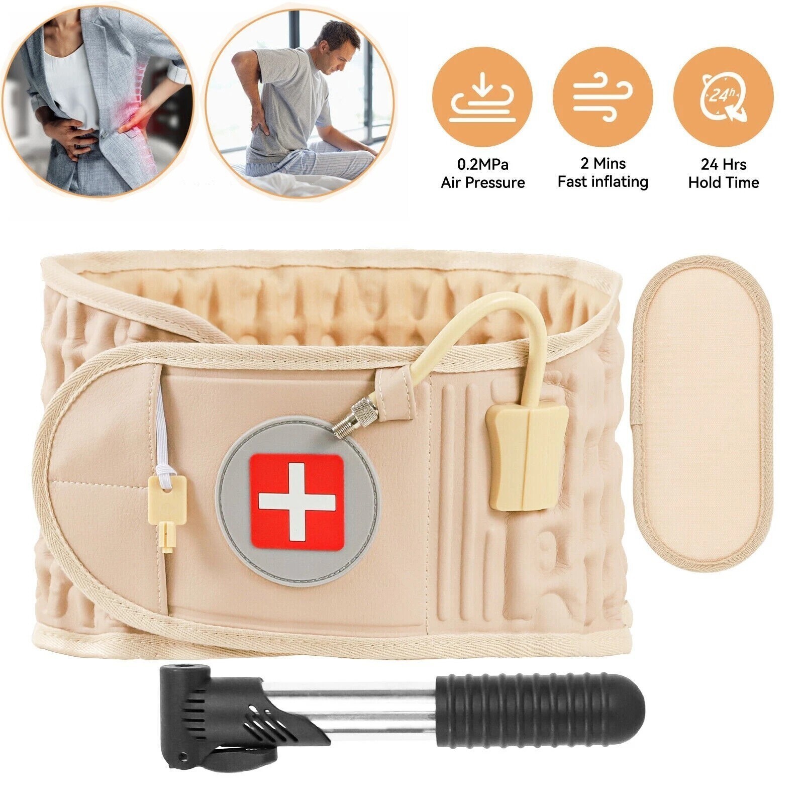Spine Decompression Back Belt Lumbar Support for Lower Back Pain Relief Fast USA