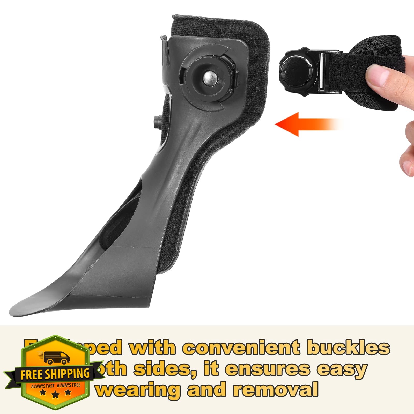 yuecan AFO Foot Drop Brace, Ankle Foot Orthosis for Men Women, Drop Foot Post…