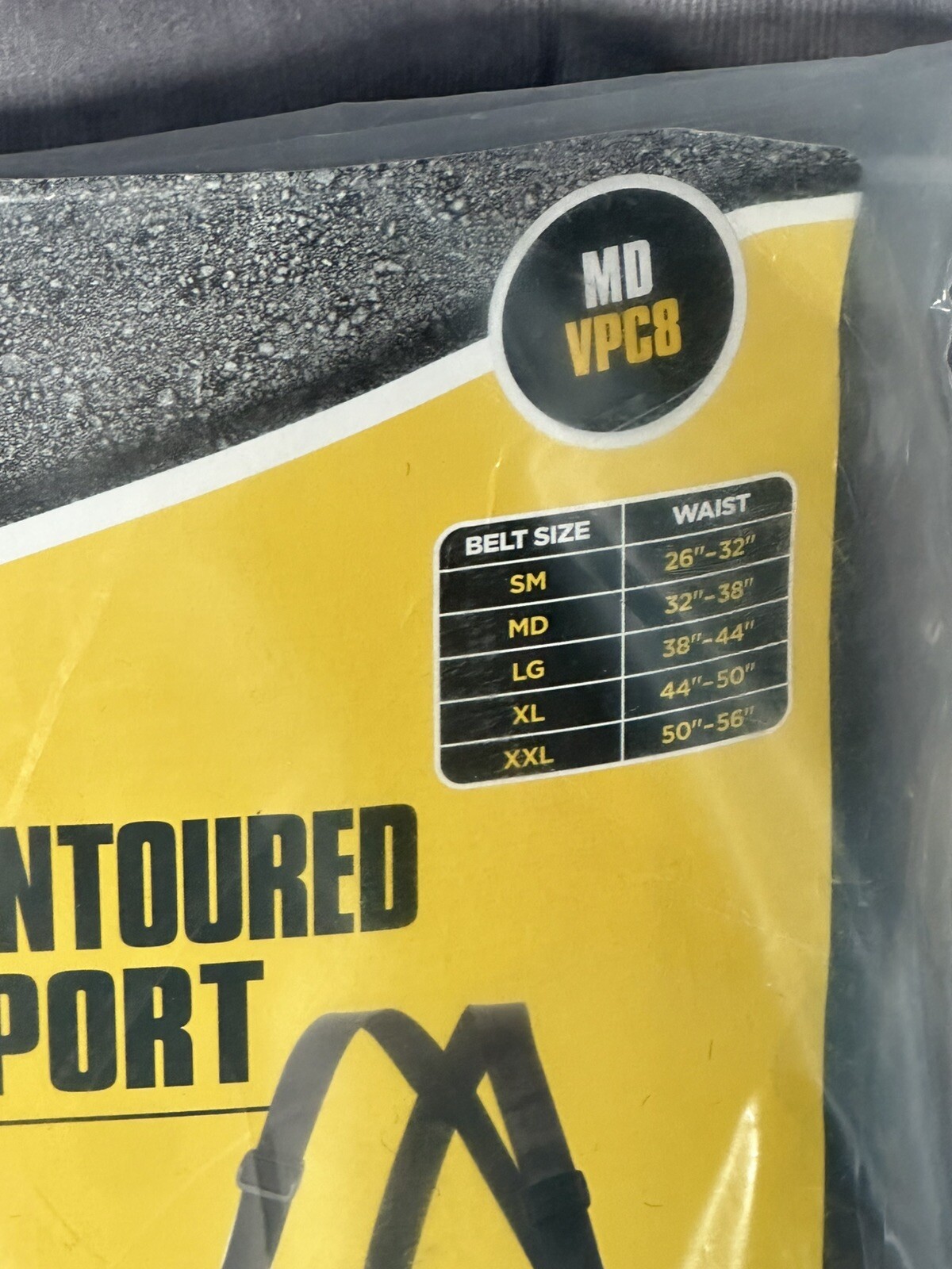 Valeo 8″ Premium Contoured Lumbar Back Support Belt Sz MED