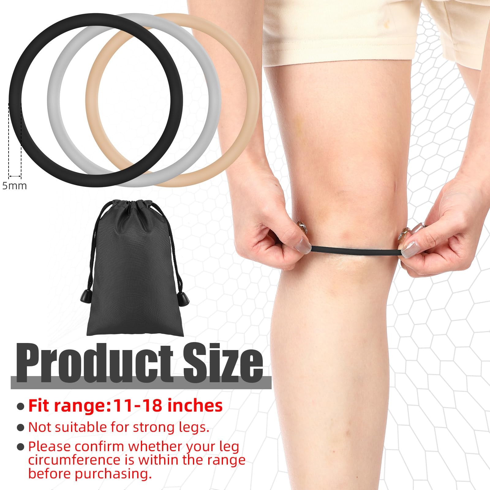Silicone Patella Knee Band for Basketball Patella Tendon Support Knee Pain Ru…