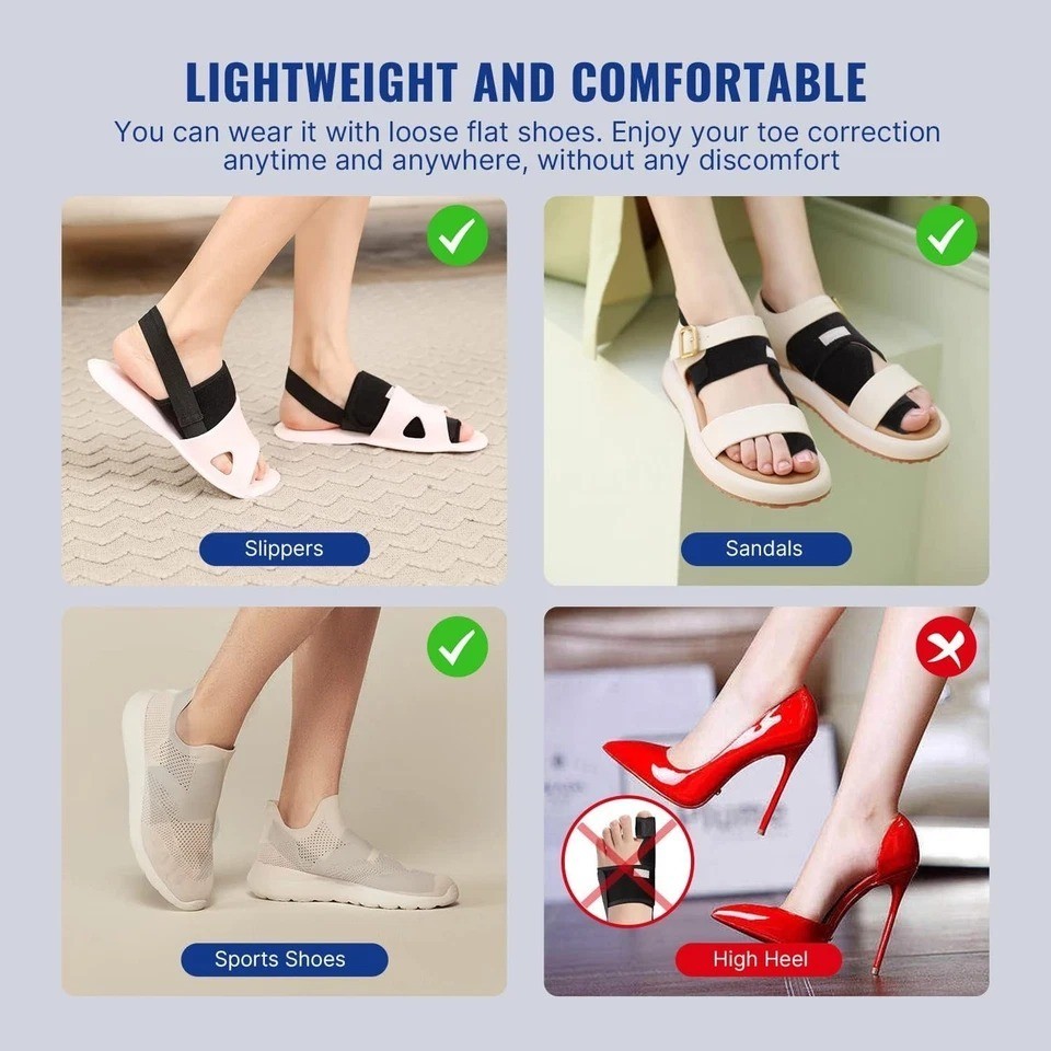 Bunion Corrector Splint Adjustable Big Toe Straightener Brace Hallux Valgus Pain