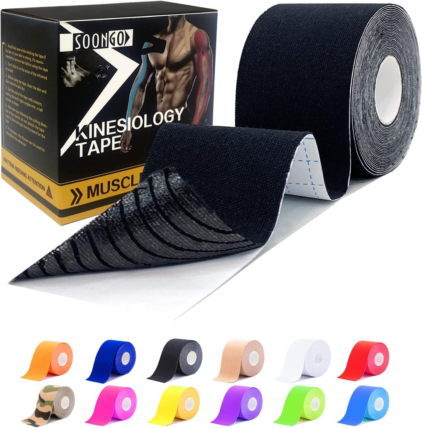 Kinesiology Tape Sports Muscle Support Elastic Waterproof Pain Relief Joint 2 In