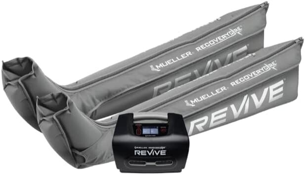 RecoveryCare REVIVE M4 Pack, Full Leg Compression Sleeves & M4 Console LRG