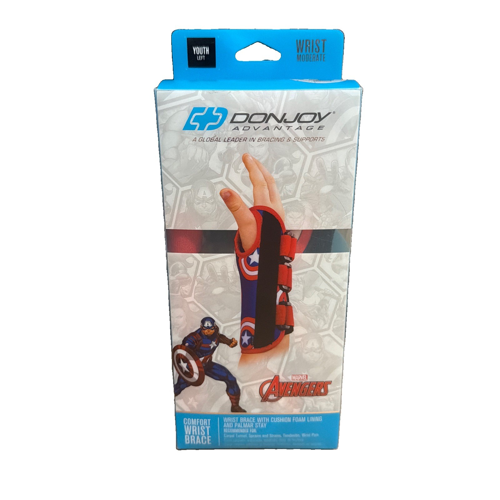 Captain America LEFT Youth Wrist Brace- NEW & Sealed