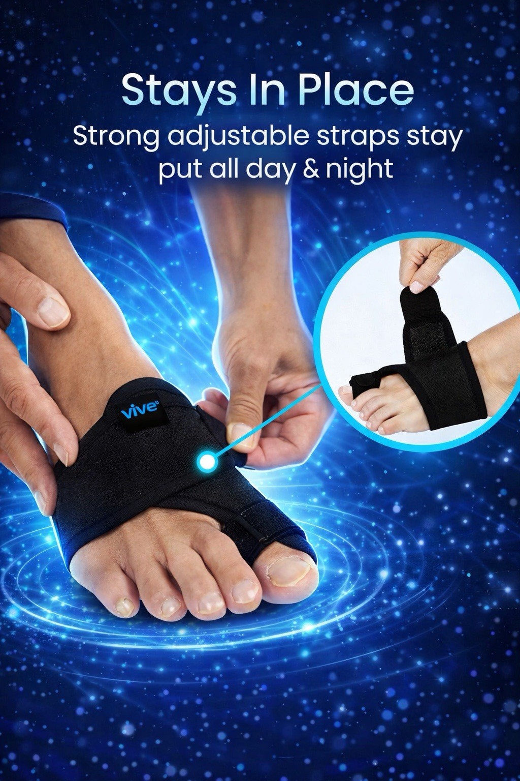 Vive Bunion Brace Pair Big Toe Corrector Hallux Valgus Splint Foot Support
