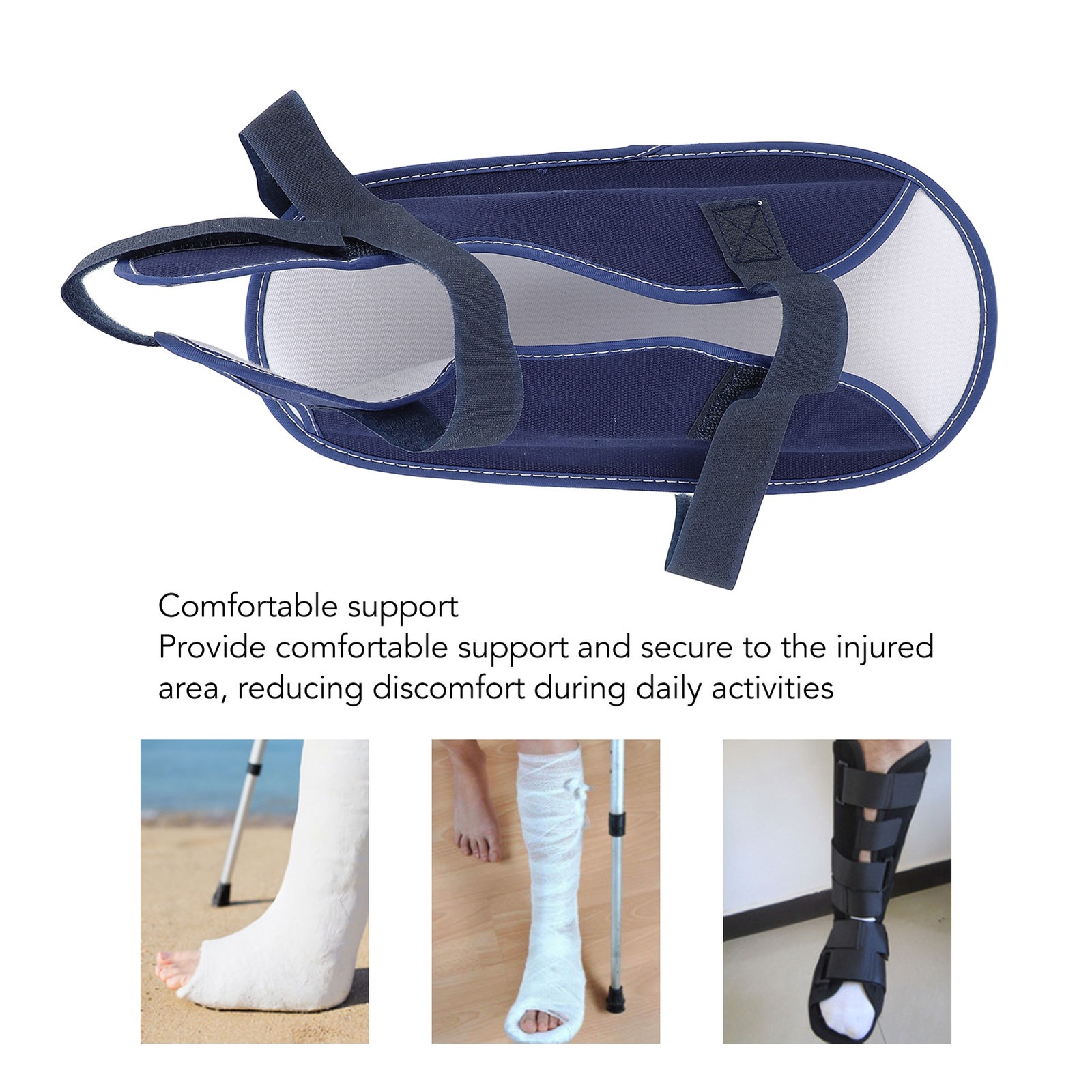 1 Pair Plaster Cast Shoes Comfortable Open Toe Design For Recovery