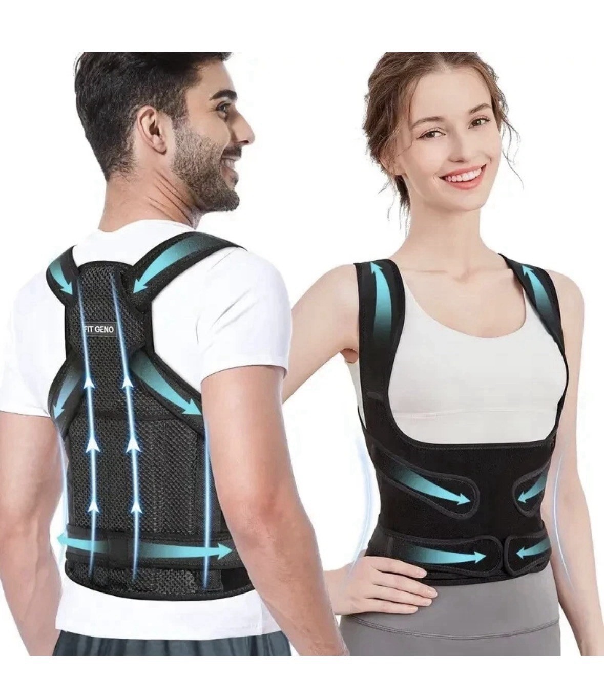 Back Brace Posture Corrector Women Men Straightener Adjustable Support-large