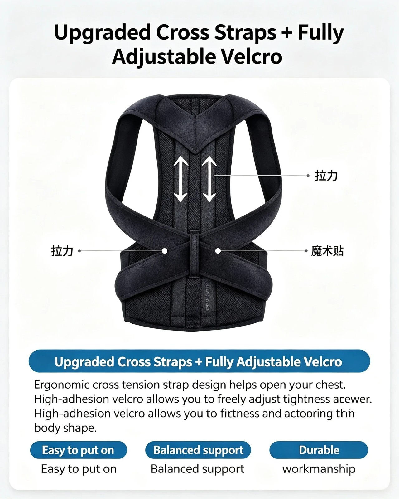 Posture Corrector Back Support Belt Thoracic Lumbar Brace Kyphosis Relief