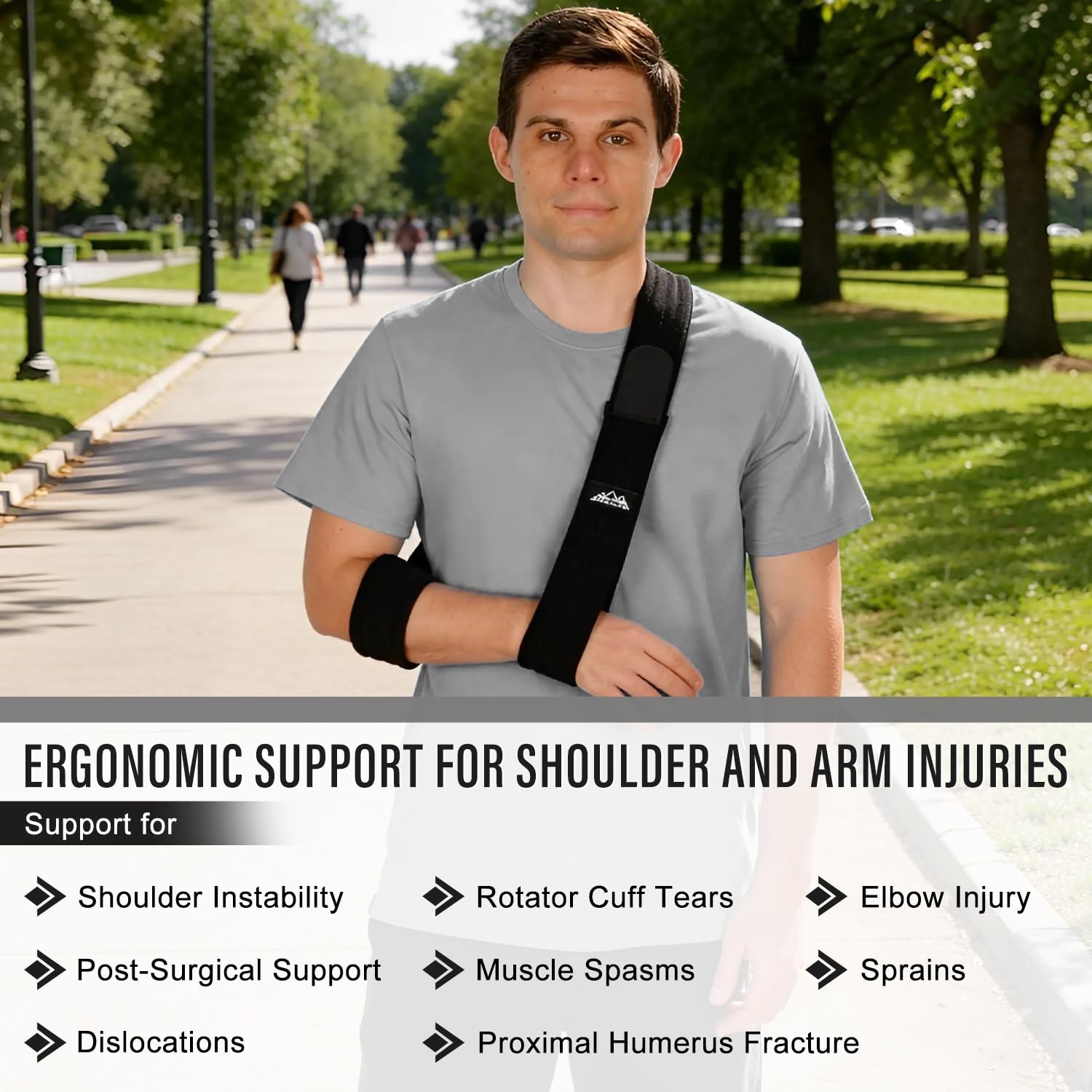 Adjustable Arm Support Strap, Lightweight Shoulder Immobilizer for Injured El…