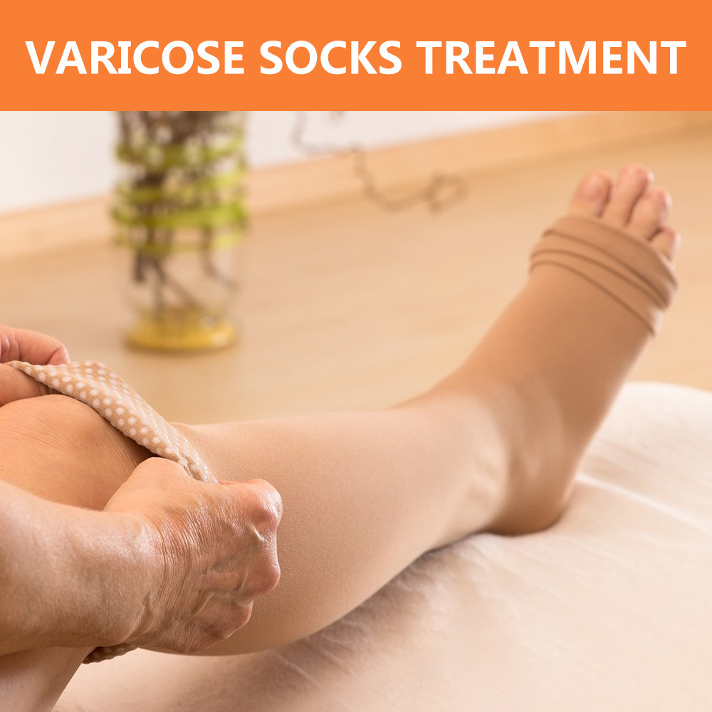 Medical Compression Socks Varicose Veins Stocking Thigh High Flight Anti-Fatigue