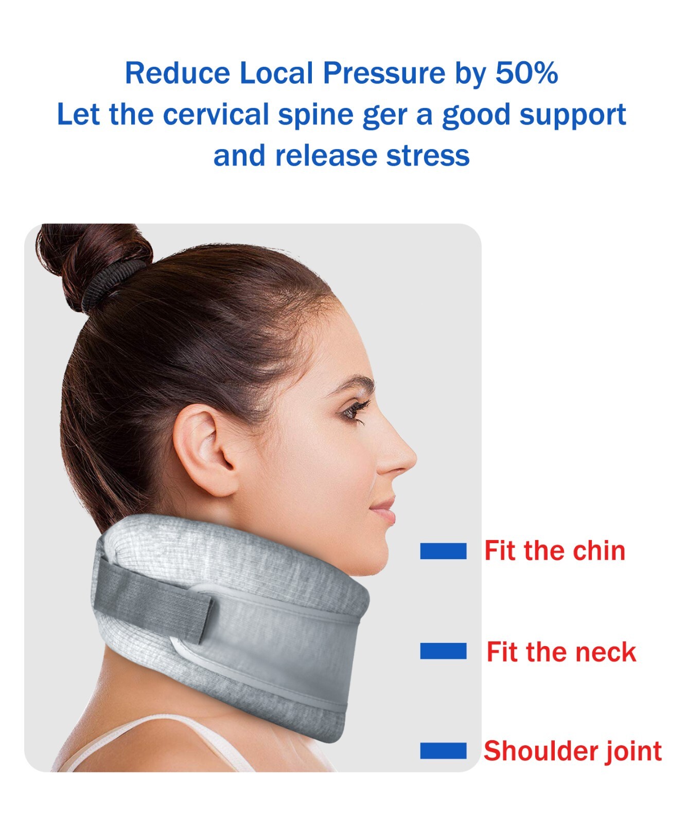 Adjustable Neck Brace Cervical Collar Neck Support Brace for Sleeping Universal