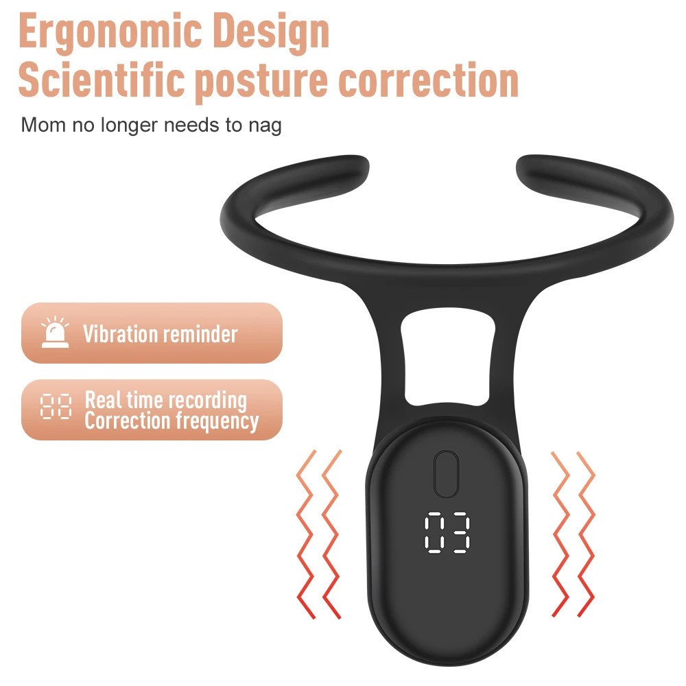 Smart Posture Corrector Device Vibration Reminder Back Neck Trainer Adults Kids