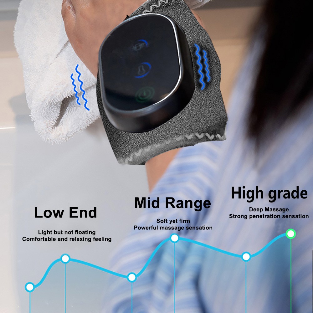 Rechargeable Heated Wrist Vibration Massage Wristband Relieve Hand Pain Work Use