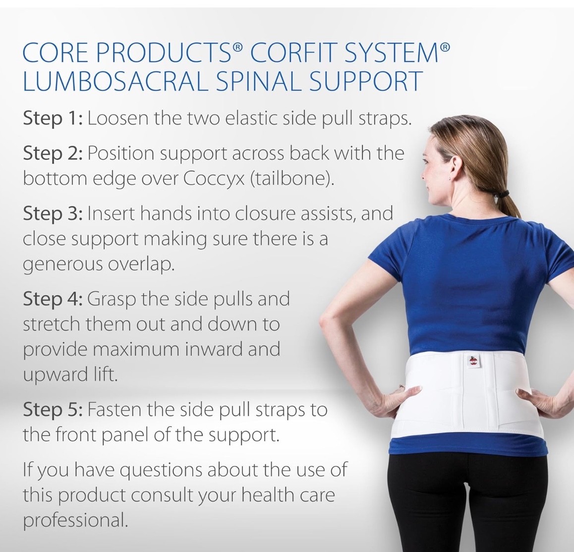 Core Products Corfit LS Back Support Compression Ease Pain Stabilize Spine – XS