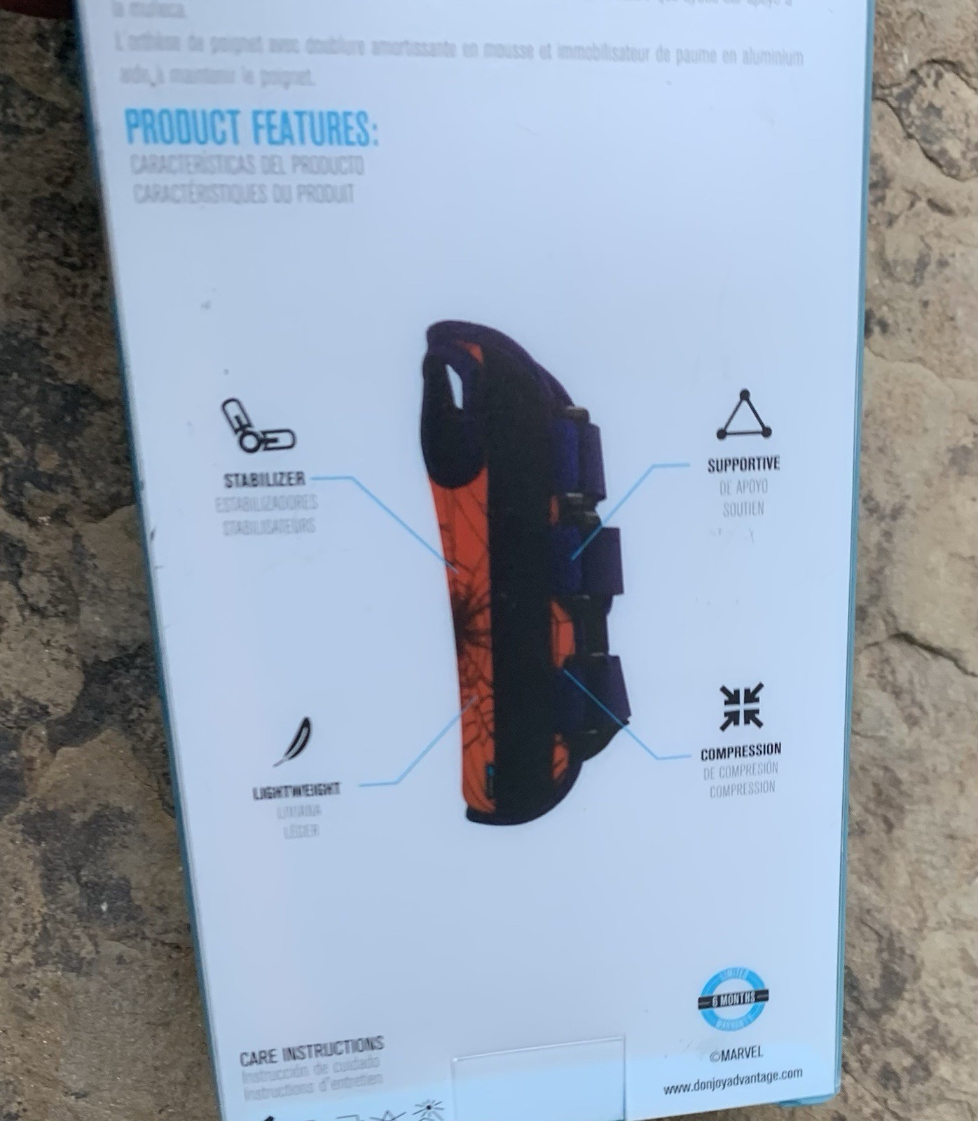 Donjoy Youth Left Wrist Brace. Spider-Man. Moderate. New
