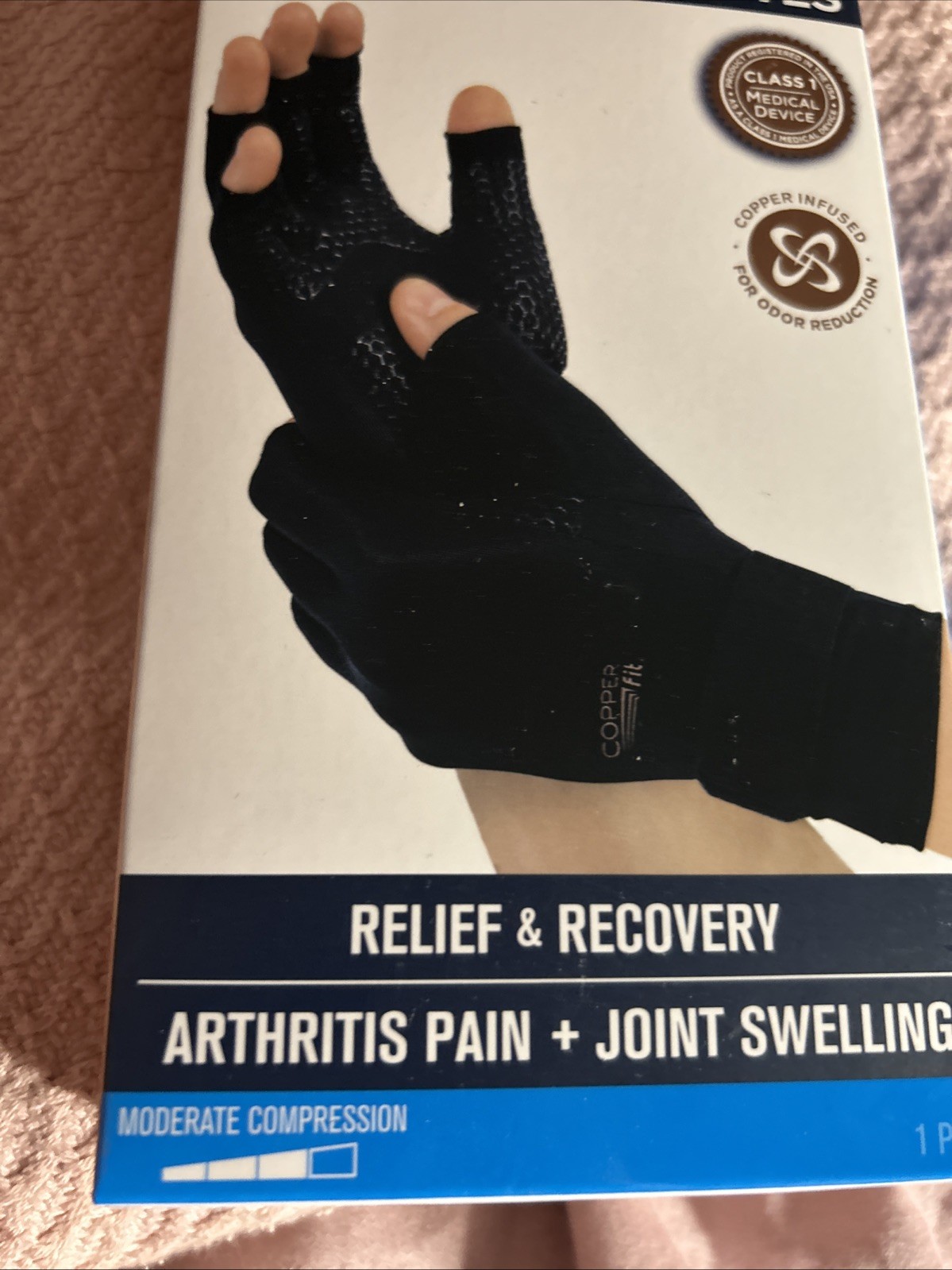 Copper Fit Copper Infused Compression Gloves, Hand Relief S/M Unisex ..B