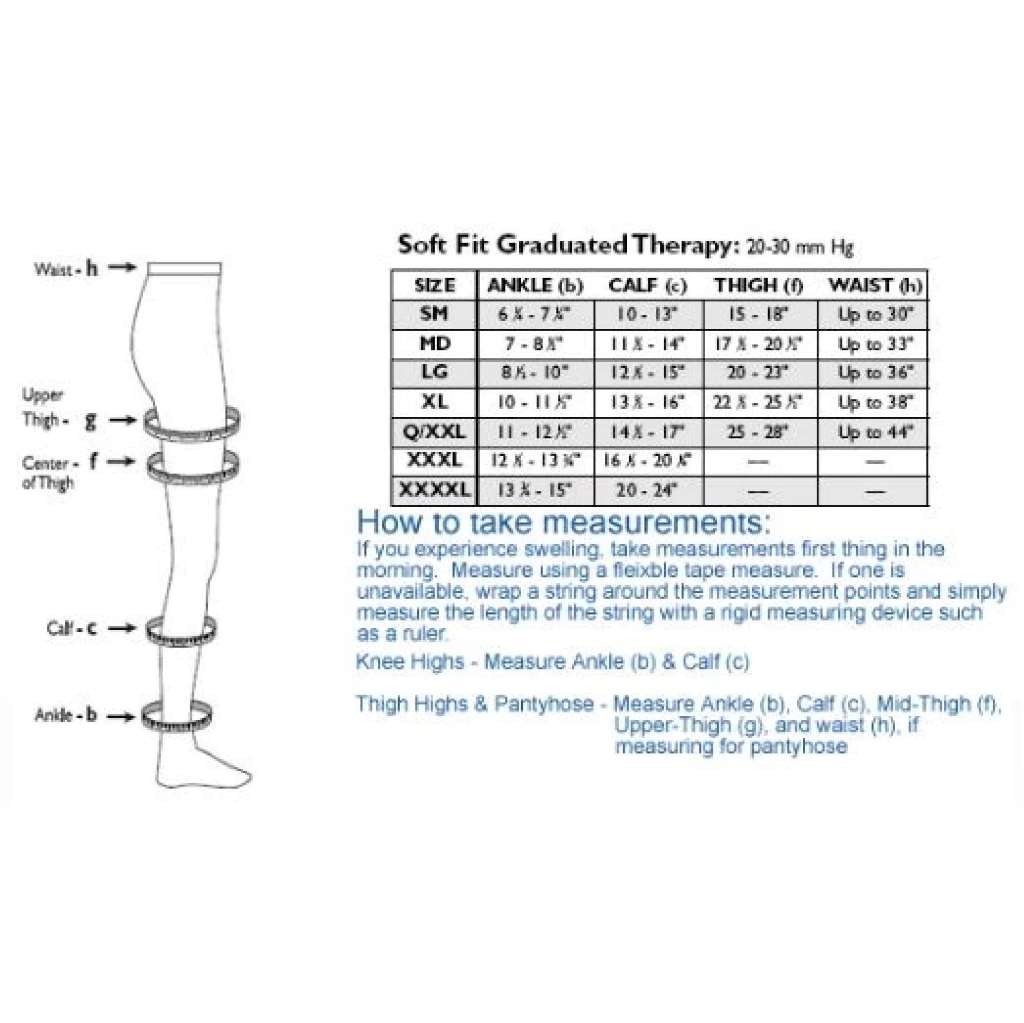 Activa Soft Fit Thigh High w/Lace Top CT 20-30 mmHg Beige Large
