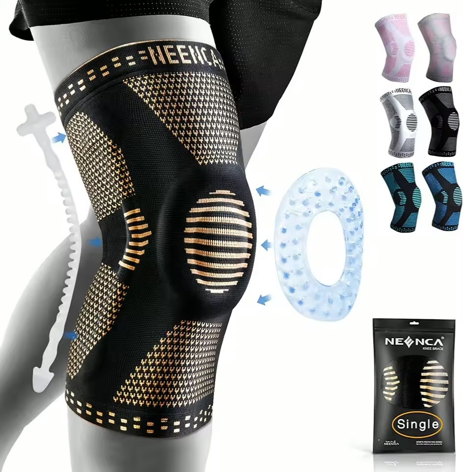 NEENCA Copper Knee Brace Knee Support with Patella Gel Pad &Side Stabilizers