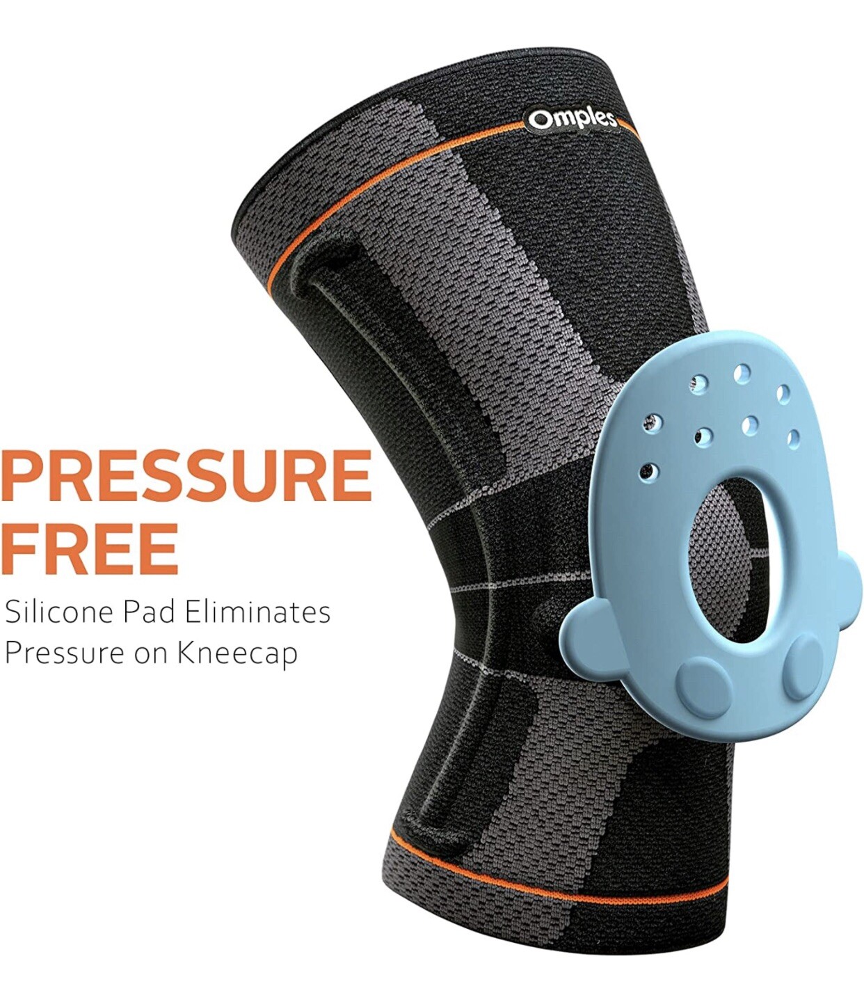 Omples Knee Compression Sleeve for Men Women Knee Brace with Side Stabilizers