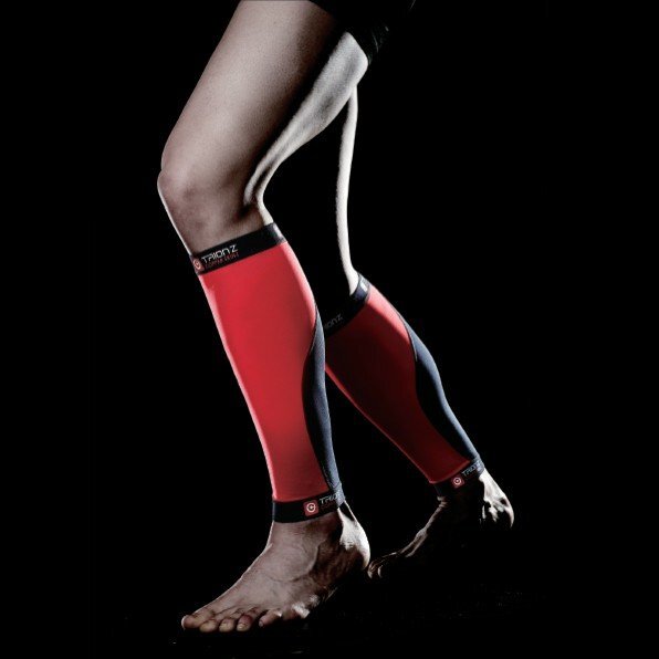 Trion:Z Copper Skin:Z Calf Sleeves Absorbent Highly Elastic Copper Red Black