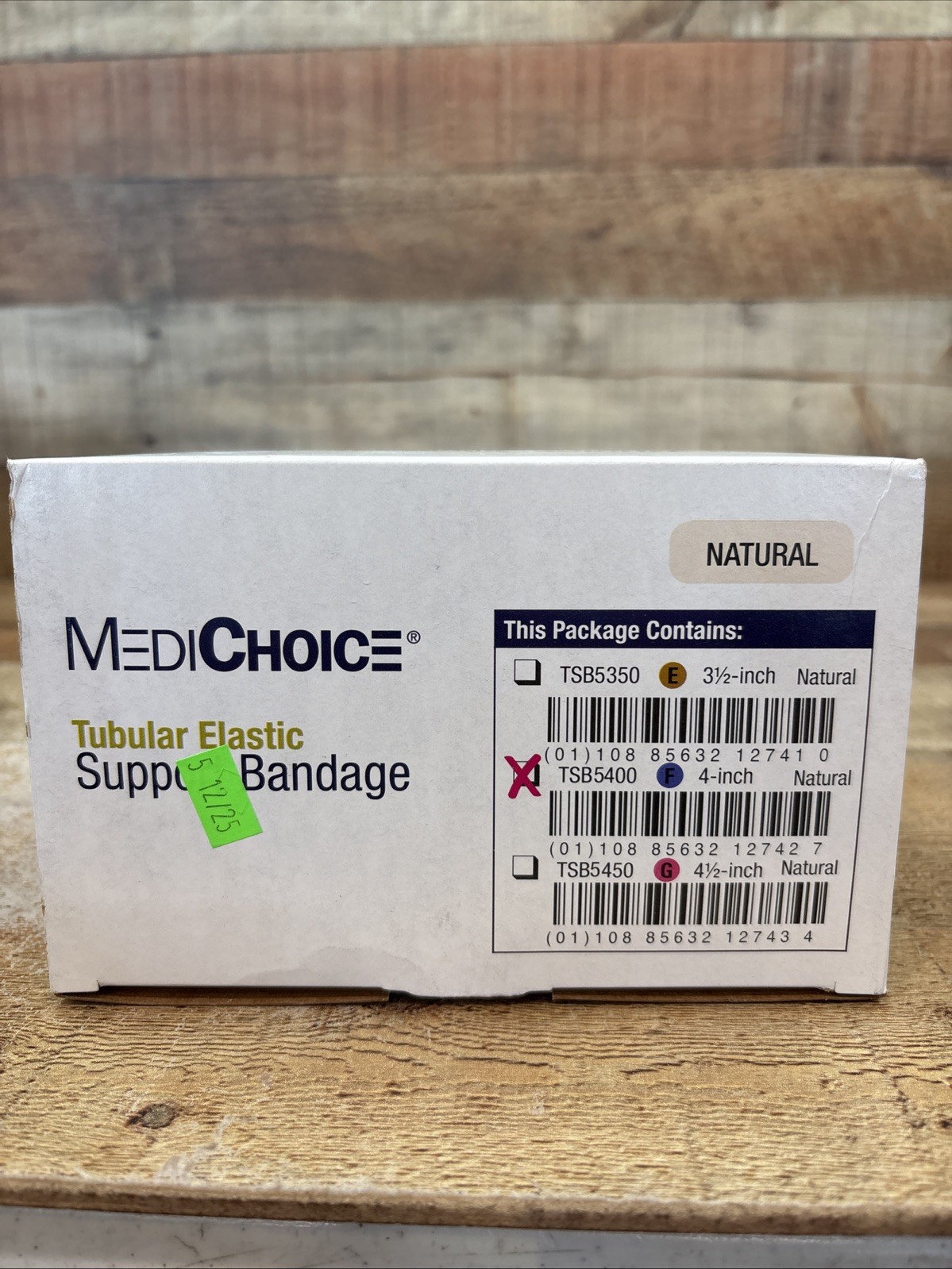 MediChoice Quality Tubular Elastic Support Bandage Natural Sz F 4” x 11 yds