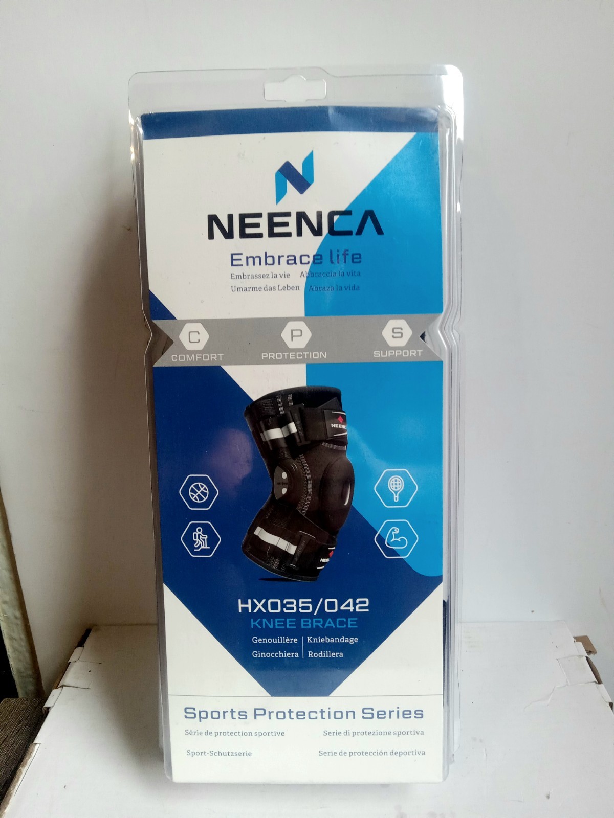 NEENCA Knee Brace HX035 Size Large Hinged Patella Stabilizer Support Sleeve