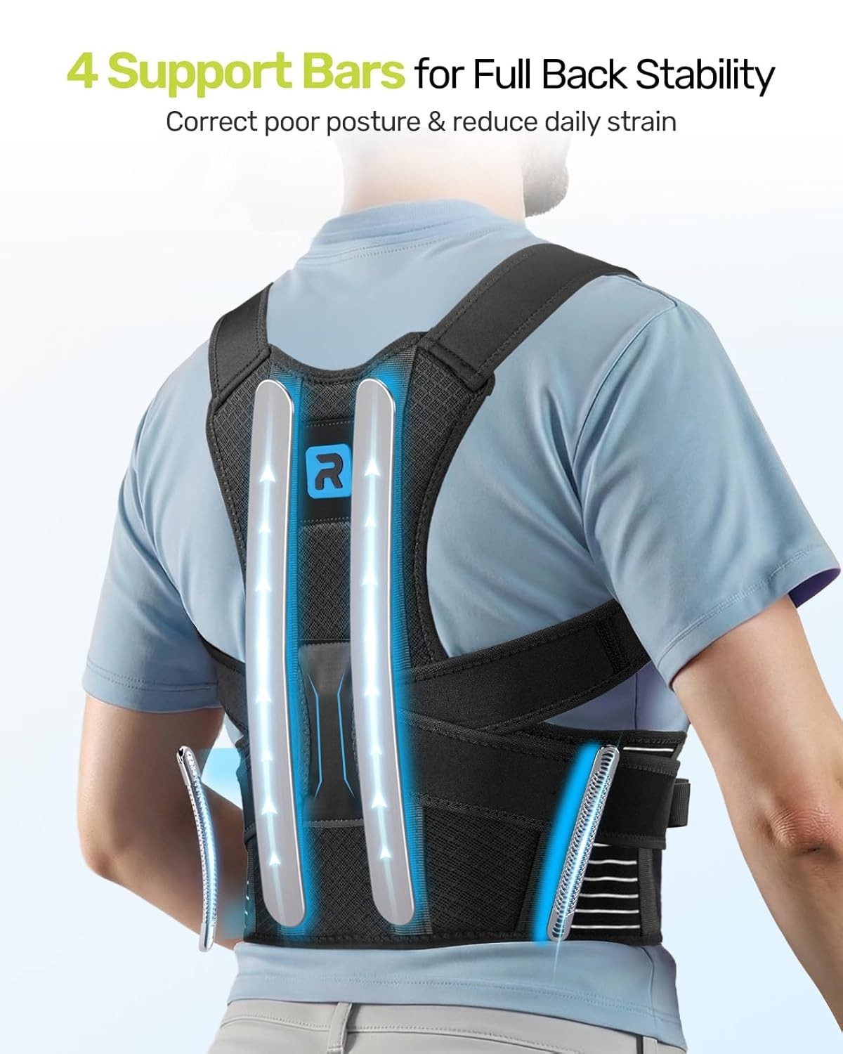 Posture Corrector Back Brace Shoulder Straightener Support Pain Relief Men Women