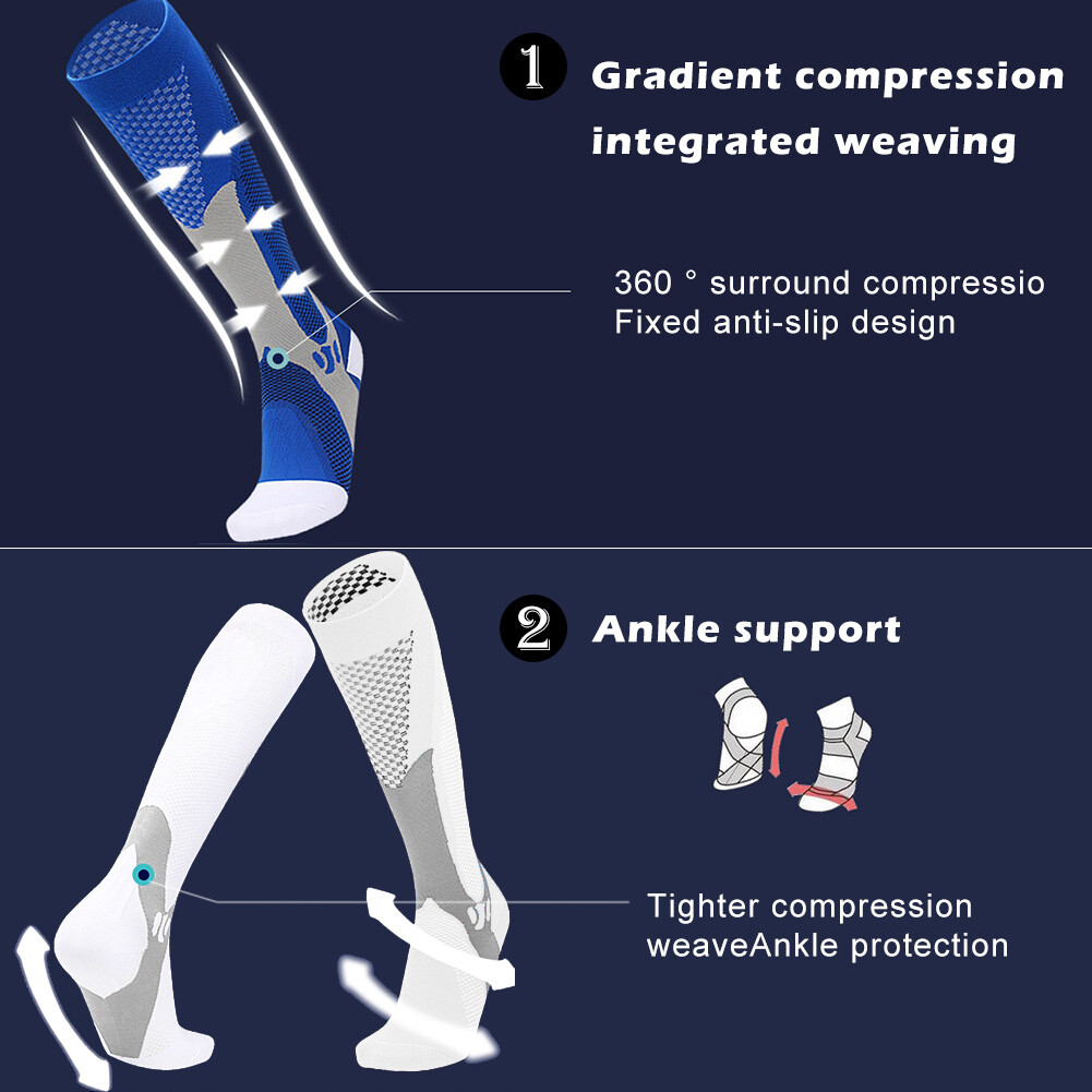 Knee High Compression Socks For Men & Women-Best For Running,Athletic,Medical